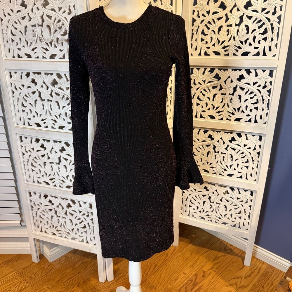 NWT Michael Kors Red & Black Long Sleeve Dress Sz S